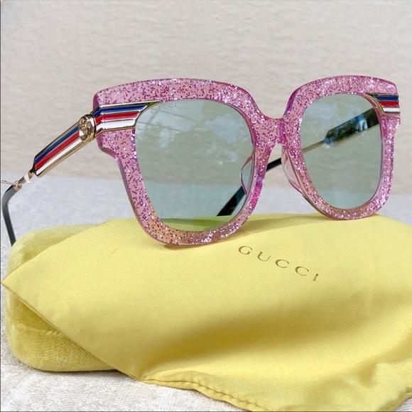 GUCCI Pink Glitter Sunglasses 🕶 - Picture 6 of 11